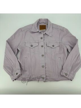 Levi’s Women's Lilac Lavender Purple Denim 100% Cotton Jean Jacket Size L